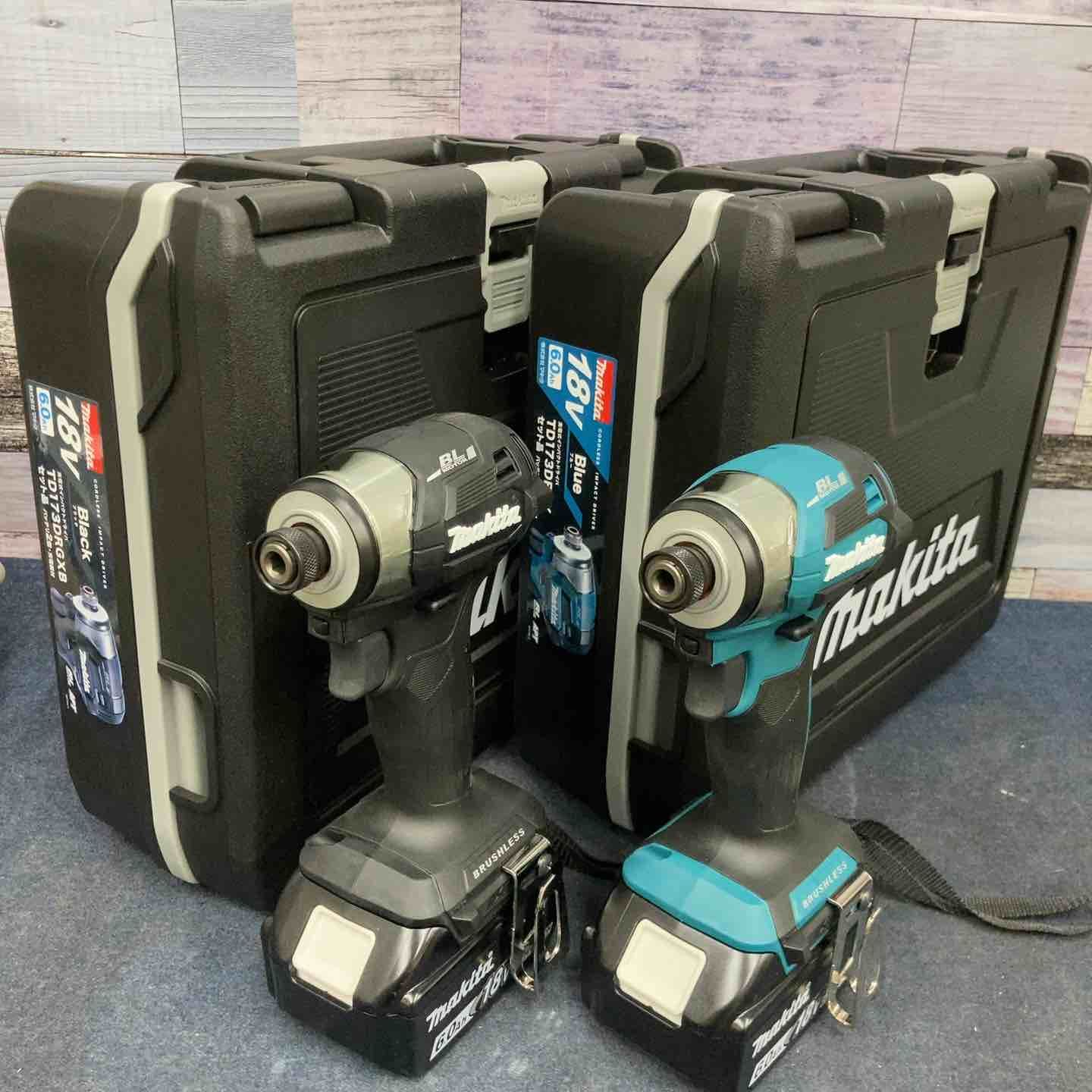 マキタ makita コードレスインパクトドライバー TD173DRGX TD173DRGXB 計2台セット 18V 青 黒 フルセット 八潮店