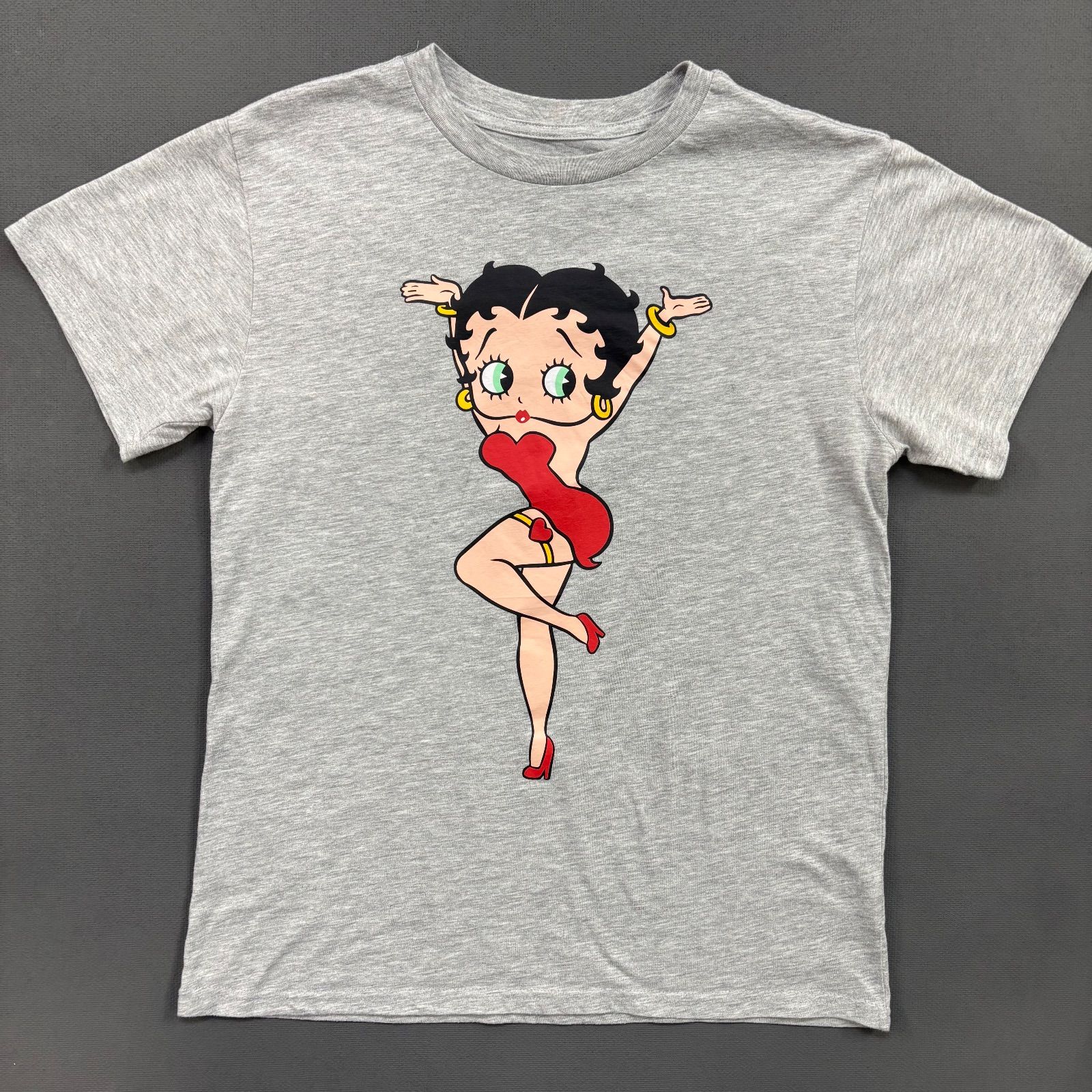 公式】ベティーちゃん Tシャツ Lサイズ グレー Betty Boop ベティー