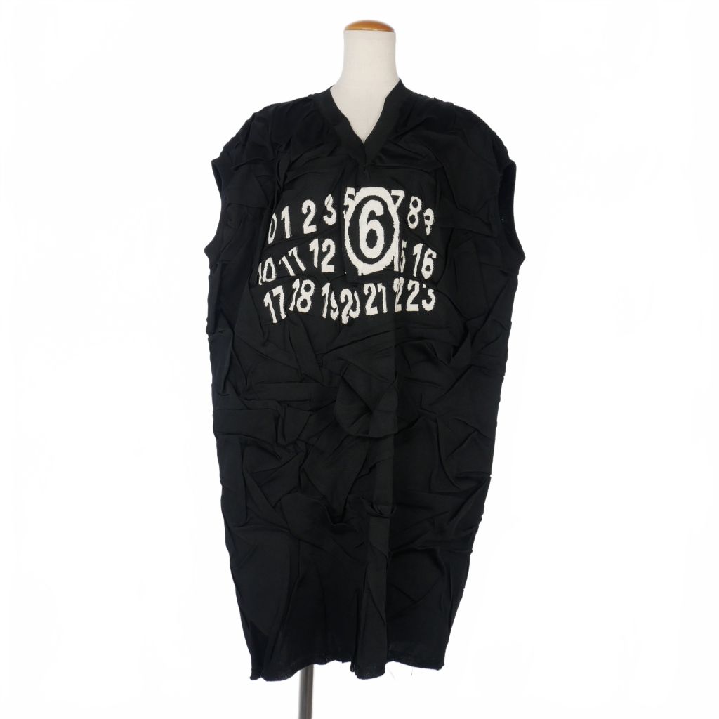 マルジェラ 黒のノースリーブ ミニワンピース Mサイズ MM6 ワンピース