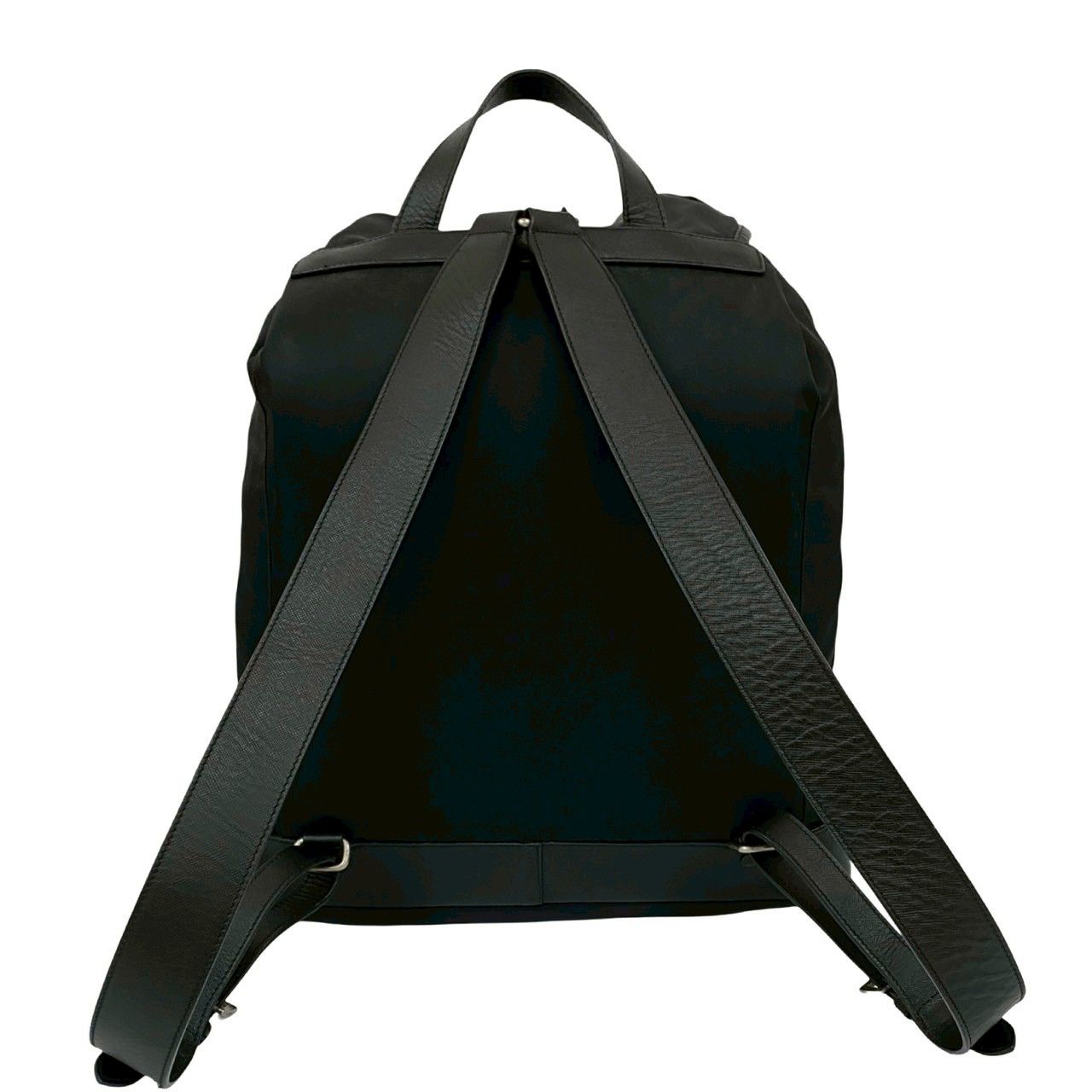 極 美品 希少品 PRADA プラダ 三角ロゴ 金具 ナイロン サフィアーノ