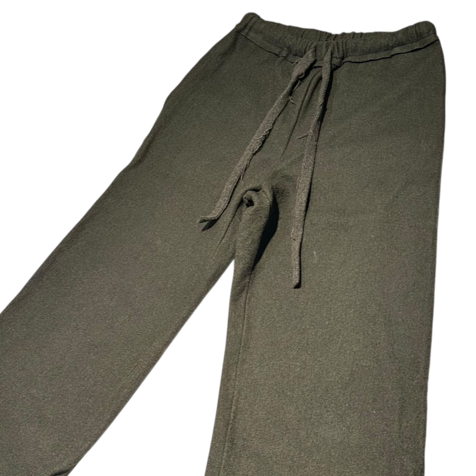 Y s ワイズ Fulling Inside-Out Cut-Off Semi-Wide Easy Pants 縮絨加工 インサイドアウト 断ち切り セミワイド イージー パンツ YU-T81-572 3 L程度 カーキ