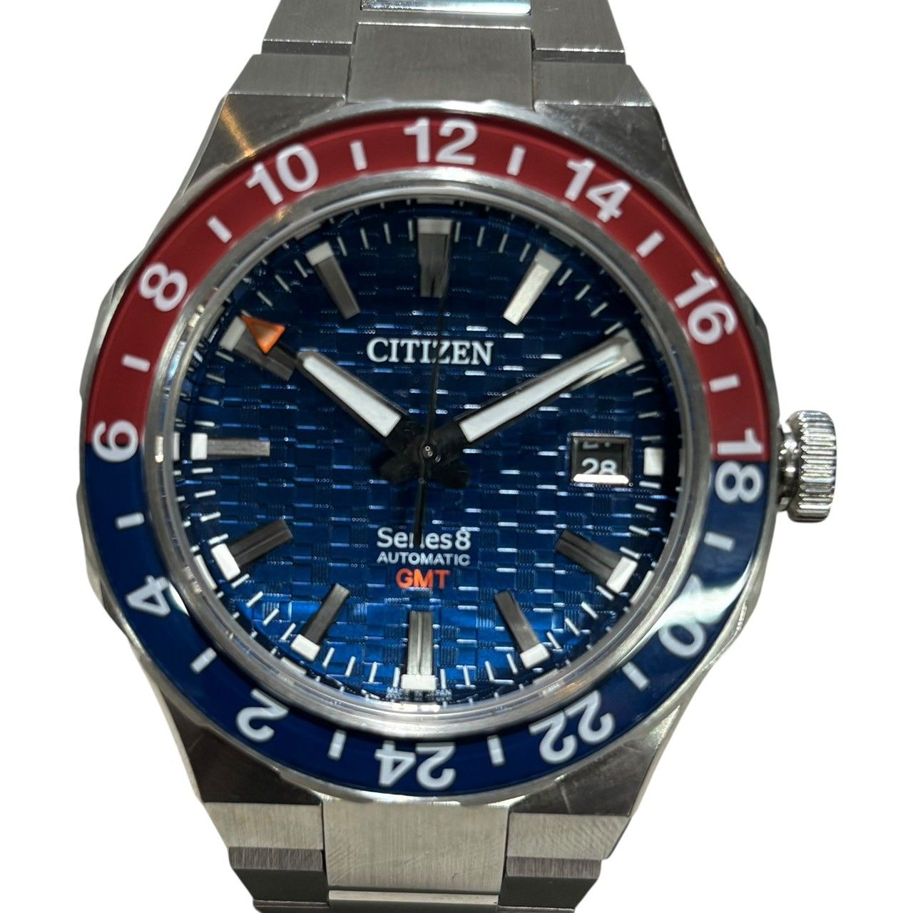 CITIZEN シチズン Series 8 シリーズ8 SS 自動巻 腕時計 9054-0065X02 文字盤 ブルー