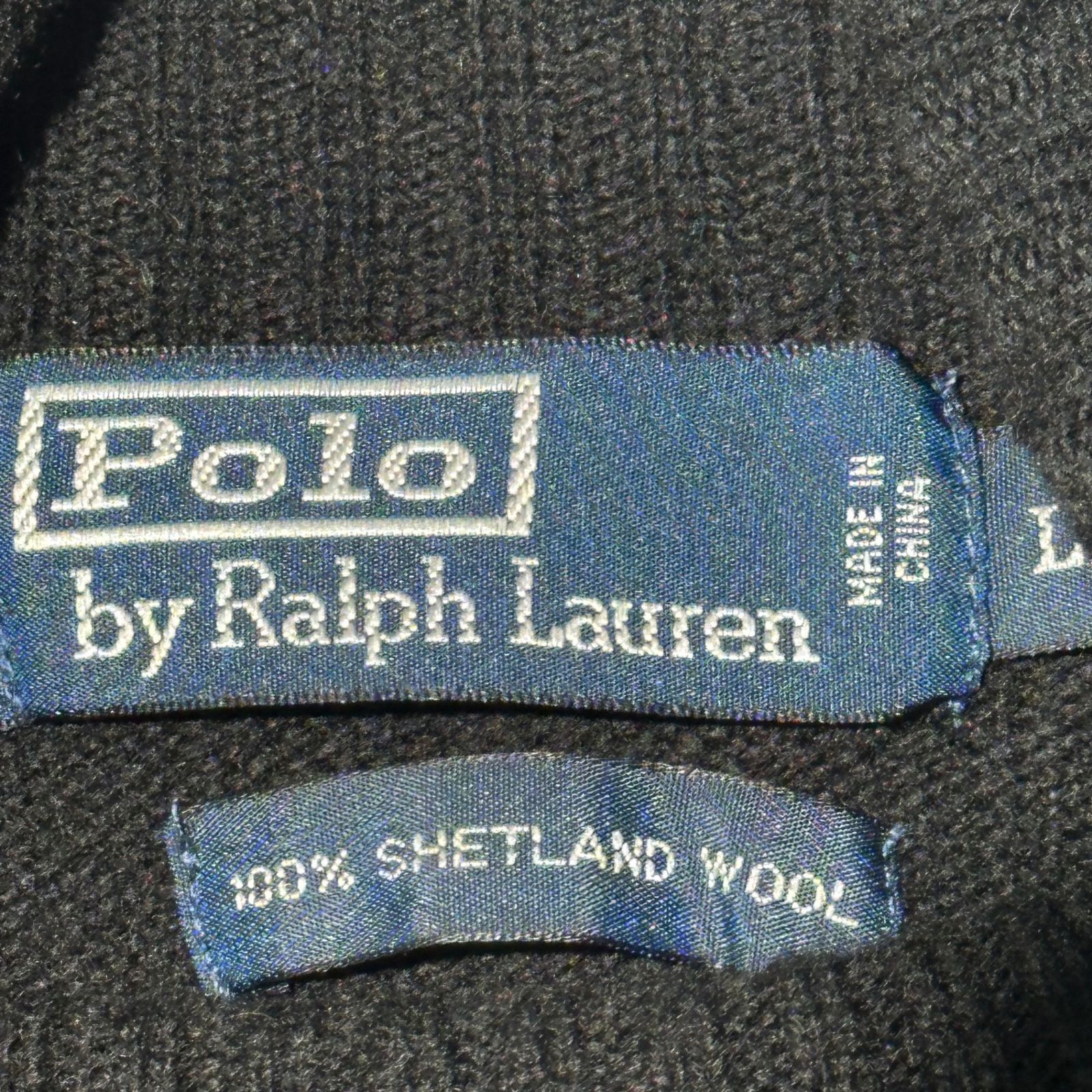 【超美品】パーリーゲイツ ゴルフシューズ スパイクレス ネイビー 22.5cm POLO RALPH LAUREN(ポロラルフローレン) Shetland Wool Turtleneck