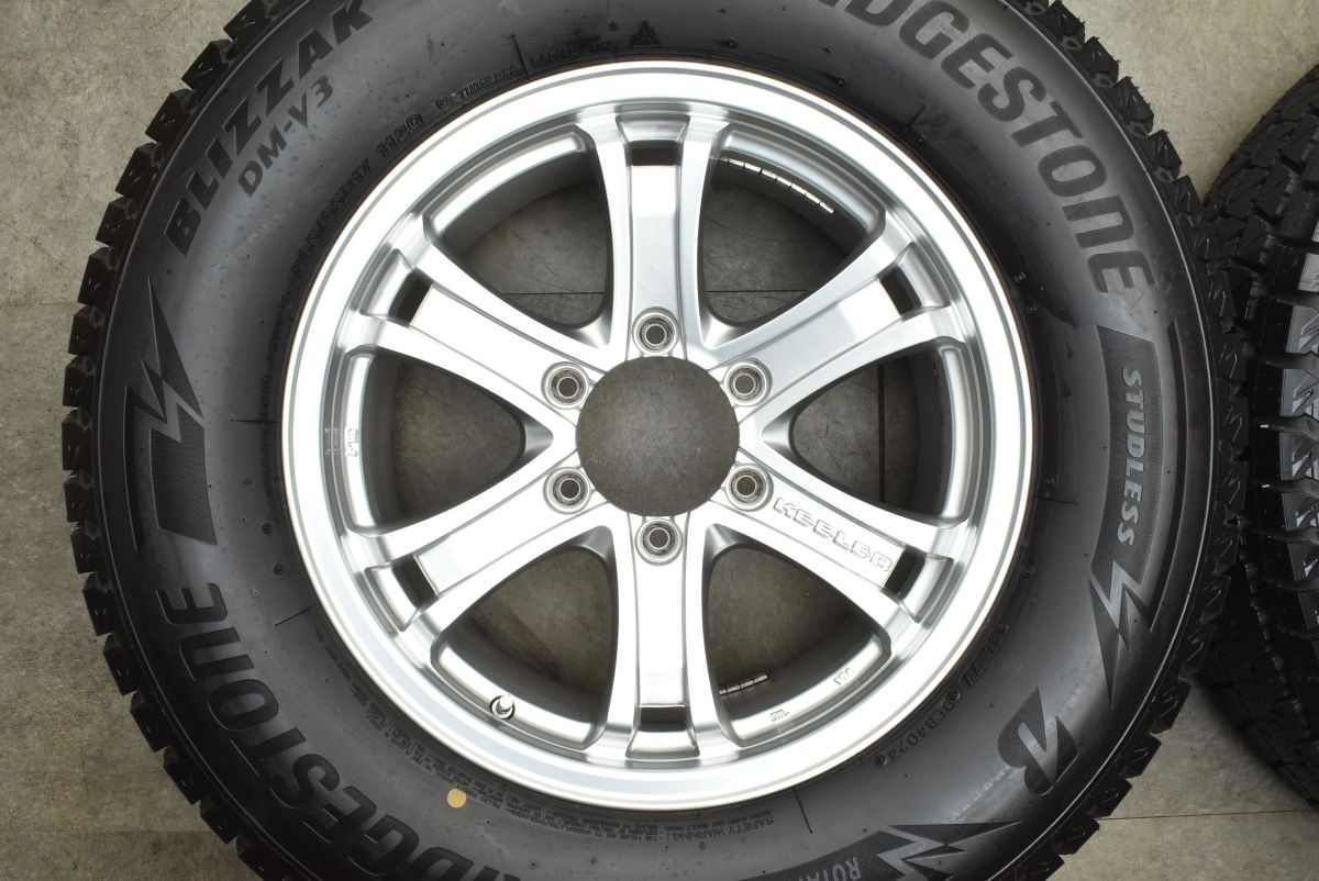 製 超バリ溝 WEDS キーラー 17 in 7 5 J 25 PCD 139 ブリヂストン ブリザック DM V 3 265 65 R ハイラックス サーフ プラド
