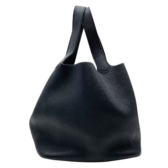 エルメス ピコタン MM ハンドバッグ J刻印 トリヨンクレマンス レザー ブラック シルバー HERMES レディース 人気 定番 感 上品 エレガント