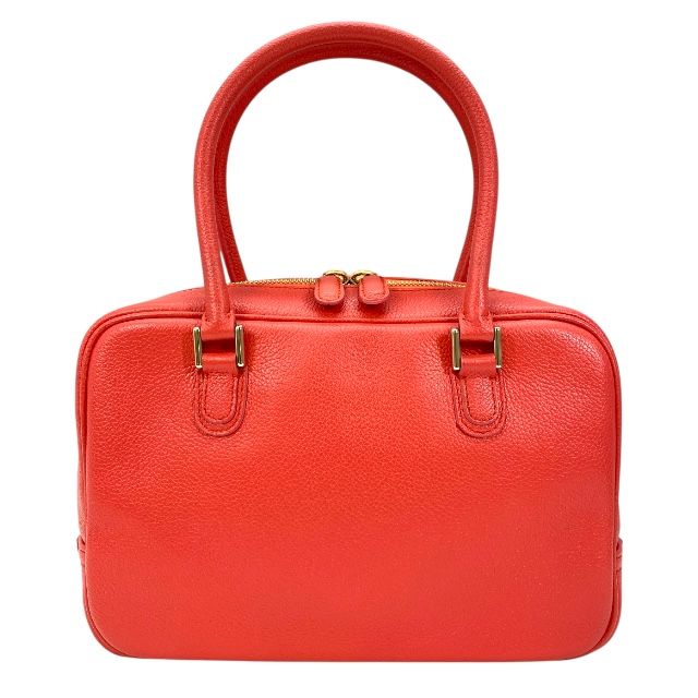 モラビト スクエア ボストンバッグ ハンドバッグ レザー サーモンピンク ゴールド MORABITO レディース 人気 定番 上品 感 エレガント