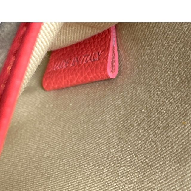 モラビト スクエア ボストンバッグ ハンドバッグ レザー サーモンピンク ゴールド MORABITO レディース 人気 定番 上品 感 エレガント DECORATOM_COM_BR