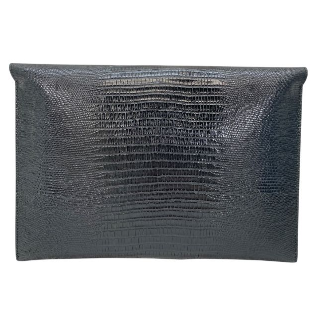 アレキサンダーマックイーン 358701 スカルエンベロープ クラッチバッグ セカンドバッグ バッグ ブラック レザー Alexander McQueen レディース 人気 定番 感 モード 上品