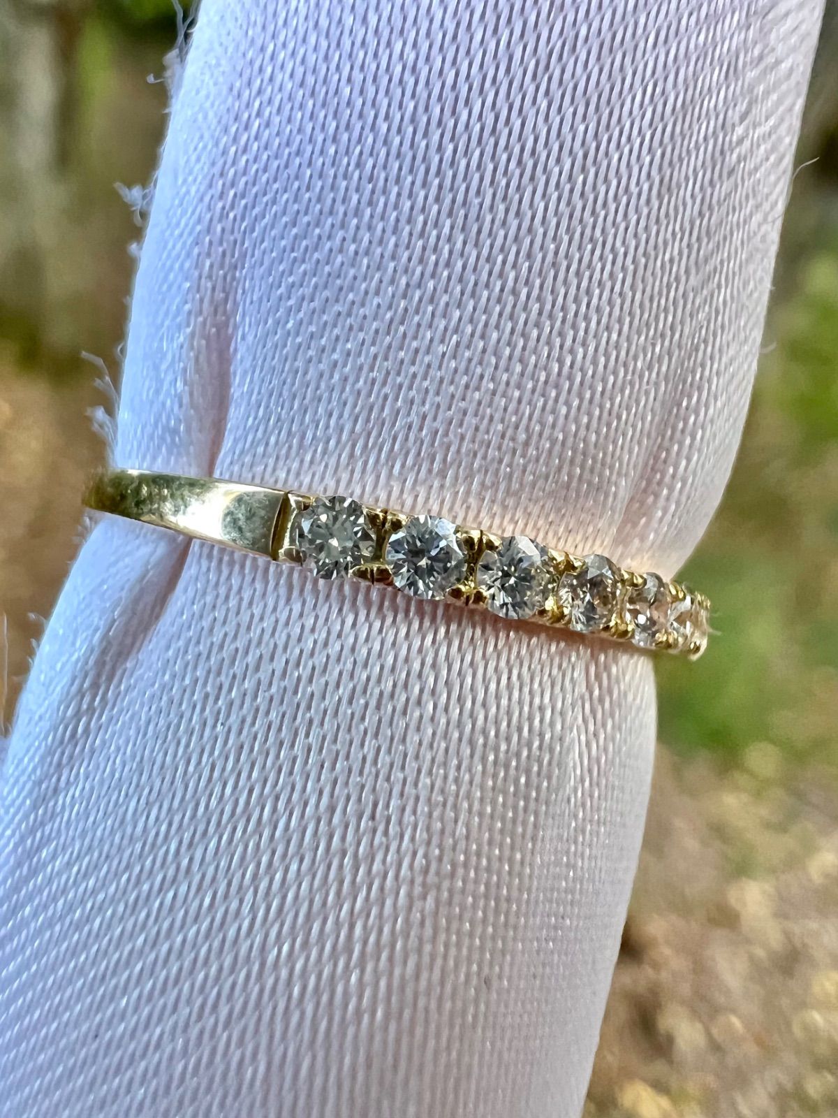 K18YG H&Cダイヤモンド0.3ct ハーフエタニティリング GGSカード鑑別 
