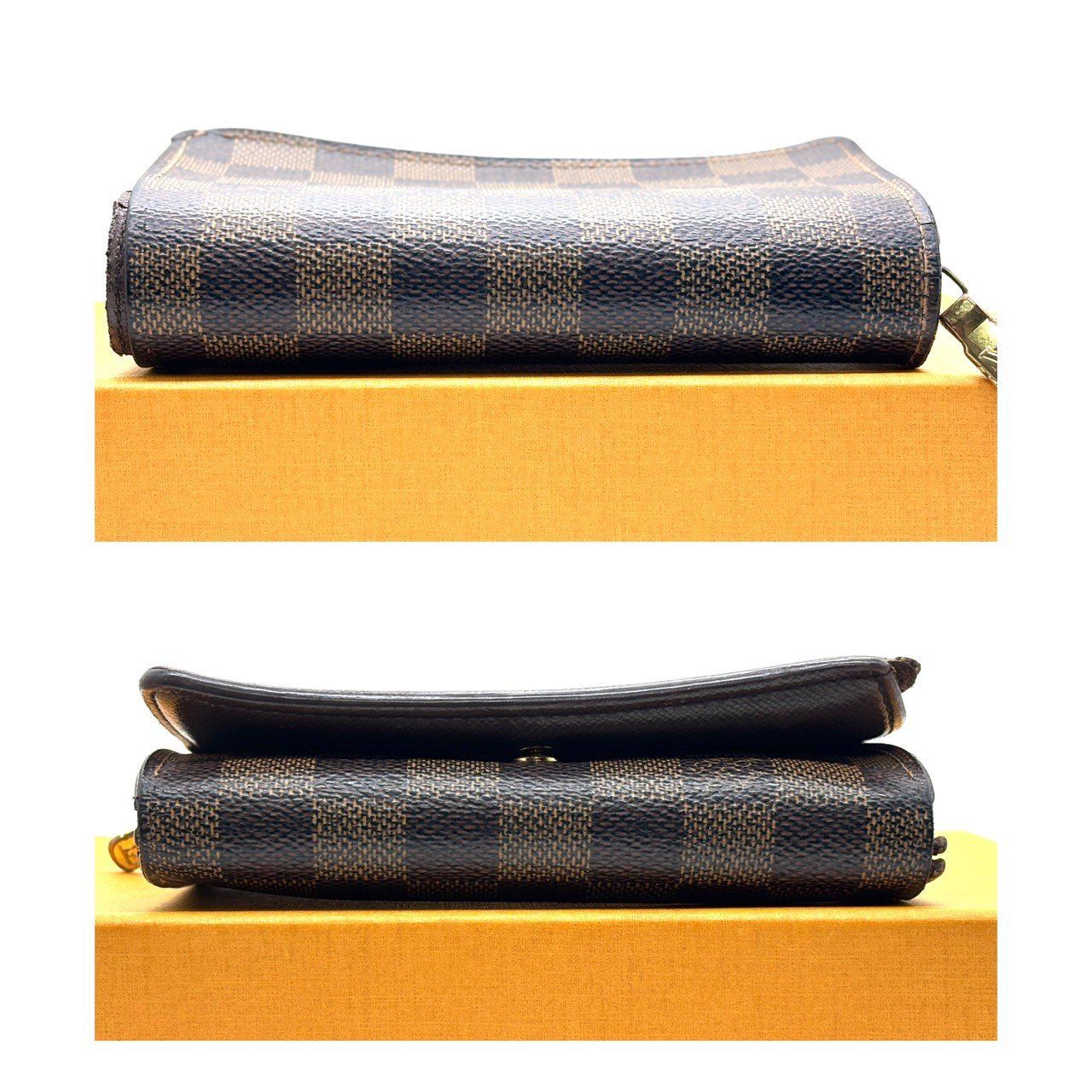 ルイヴィトン ダミエ 二つ折り財布 ポルトフォイユ トレゾール　アメリカ製 知性を映す上質な定番】 LOUIS VUITTON ルイヴィトン 二つ折り