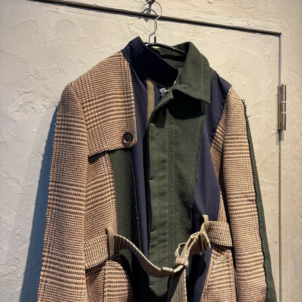 【定価20万】sacai 18aw メンズドッキングコート Sacai サカイ 18AW Docking Coat ドッキングコート 18-01803M グリーン