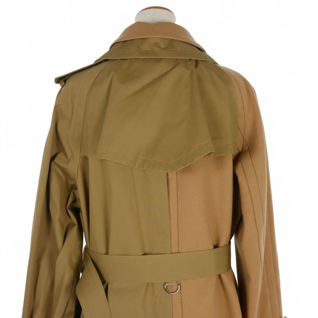 サカイ sacai ドッキングトレンチコート 切替 ロング丈 サイズ2