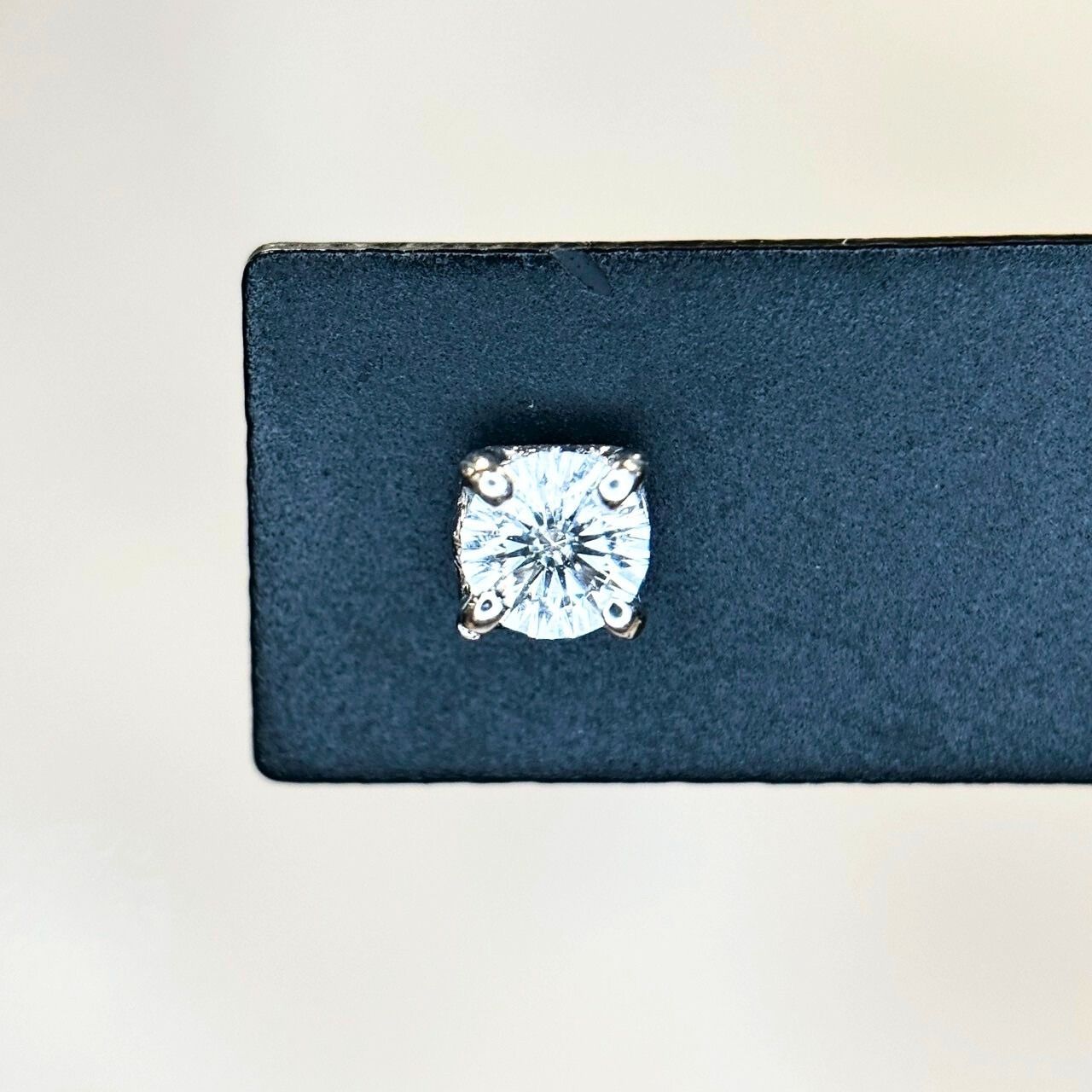 K18WG 天然 ダイヤモンド 0.125ct ピアス 114面体