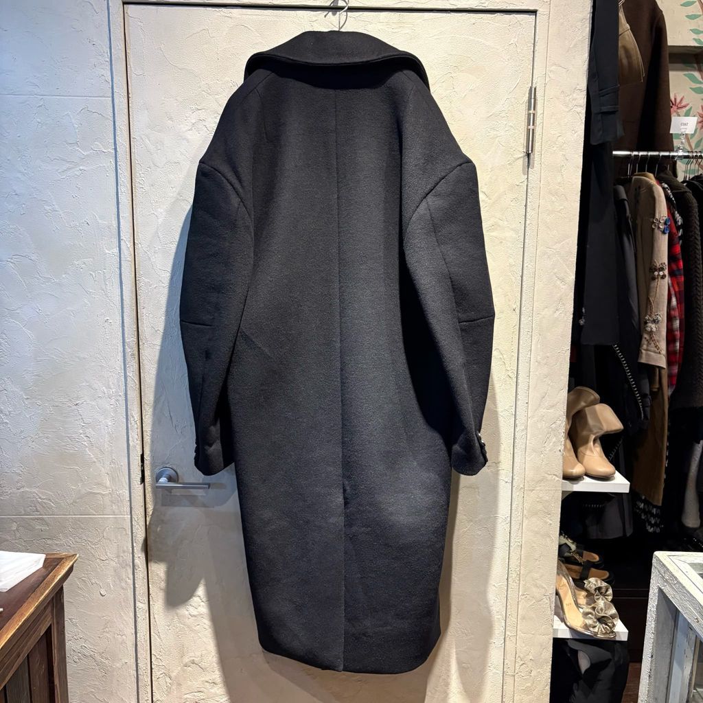 entire studios エンタイアスタジオ 24AW BASILICA COAT ウールコート ES2420 ブラック size S 代官山A11