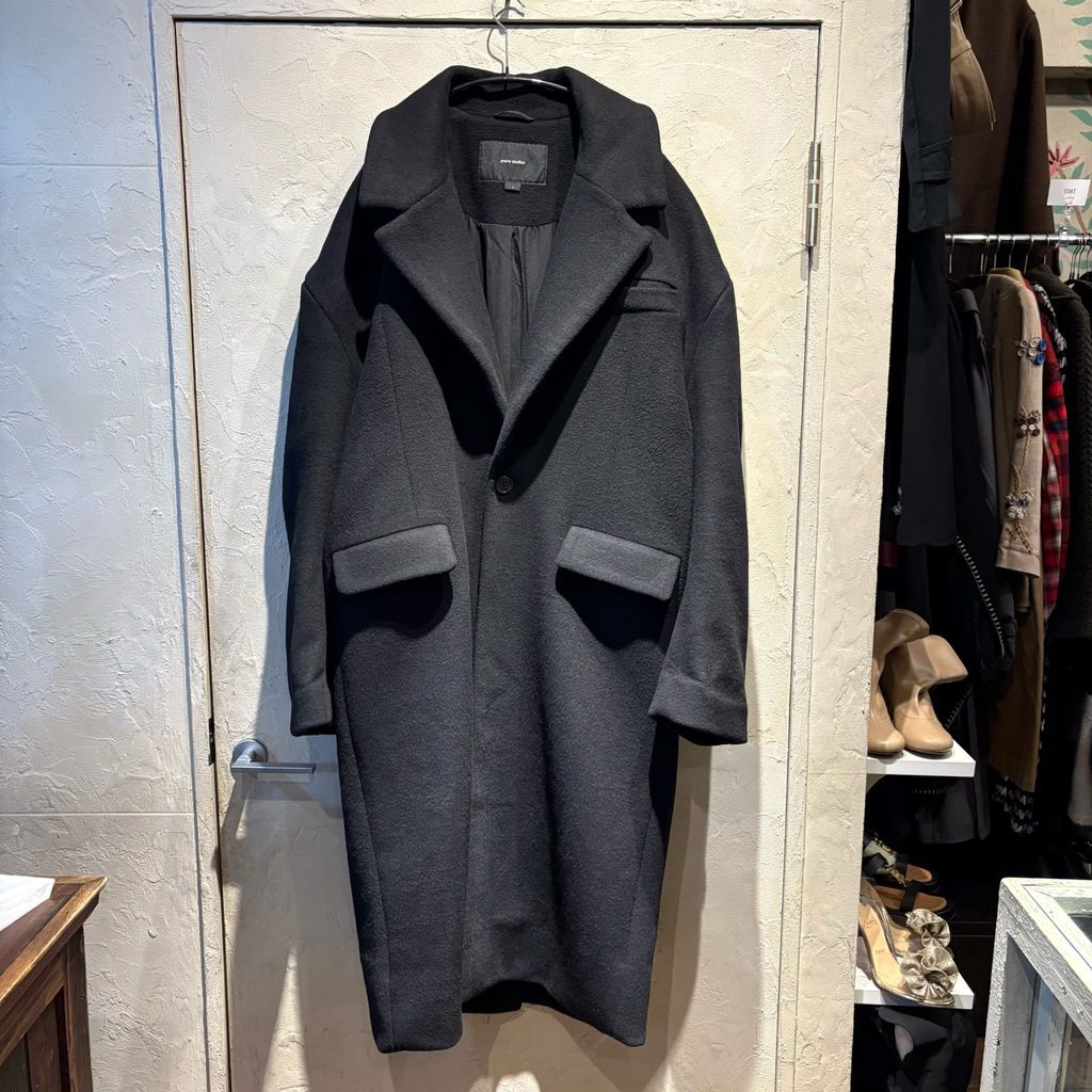 entire studios エンタイアスタジオ 24AW BASILICA COAT ウールコート ES2420 ブラック size S 代官山A11