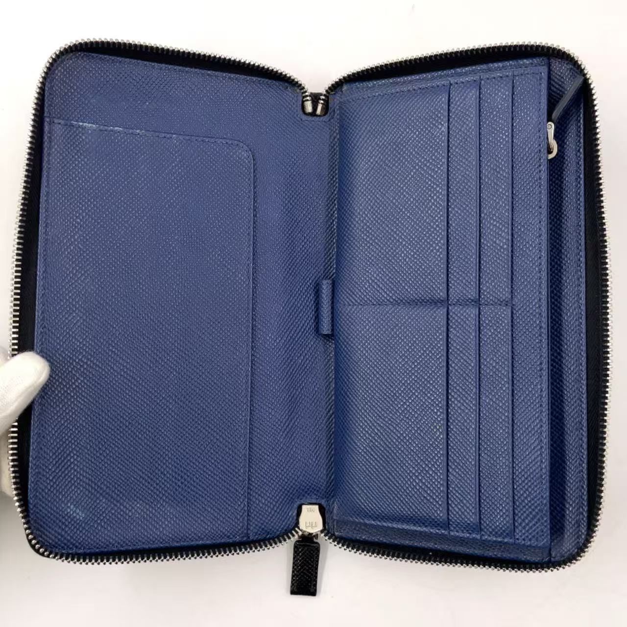 PRADA サフィアーノレザー 長財布 ブルー PRADA プラダ サフィアーノ レザー 長財布 ブルー｜Yahoo!フリマ（旧