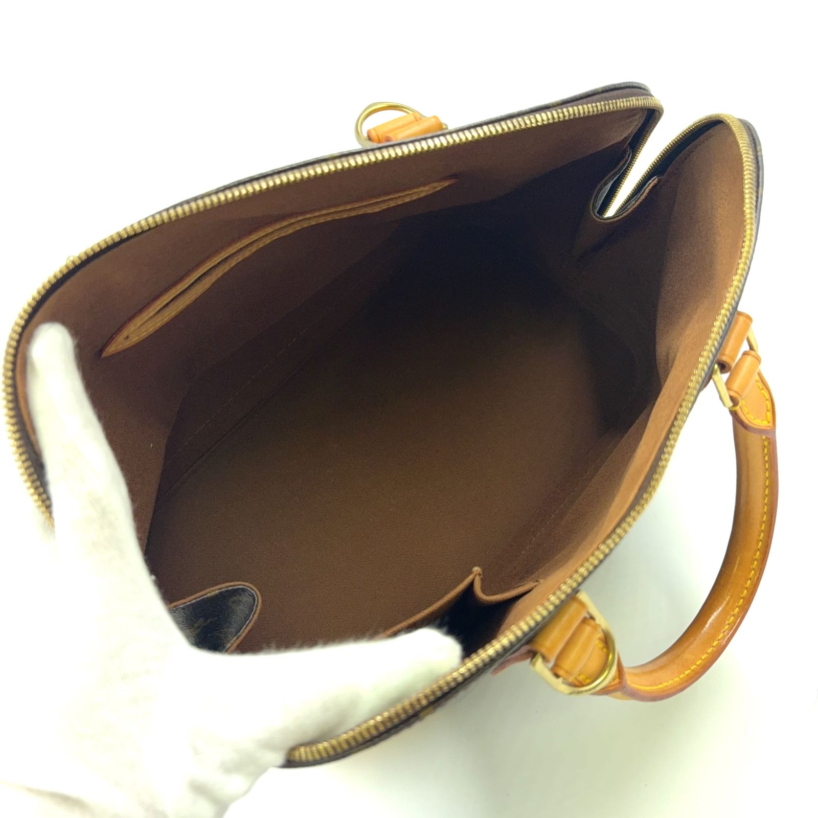 LOUIS VUITTON アルマPM モノグラム モノグラム レザー×PVC ブラウン