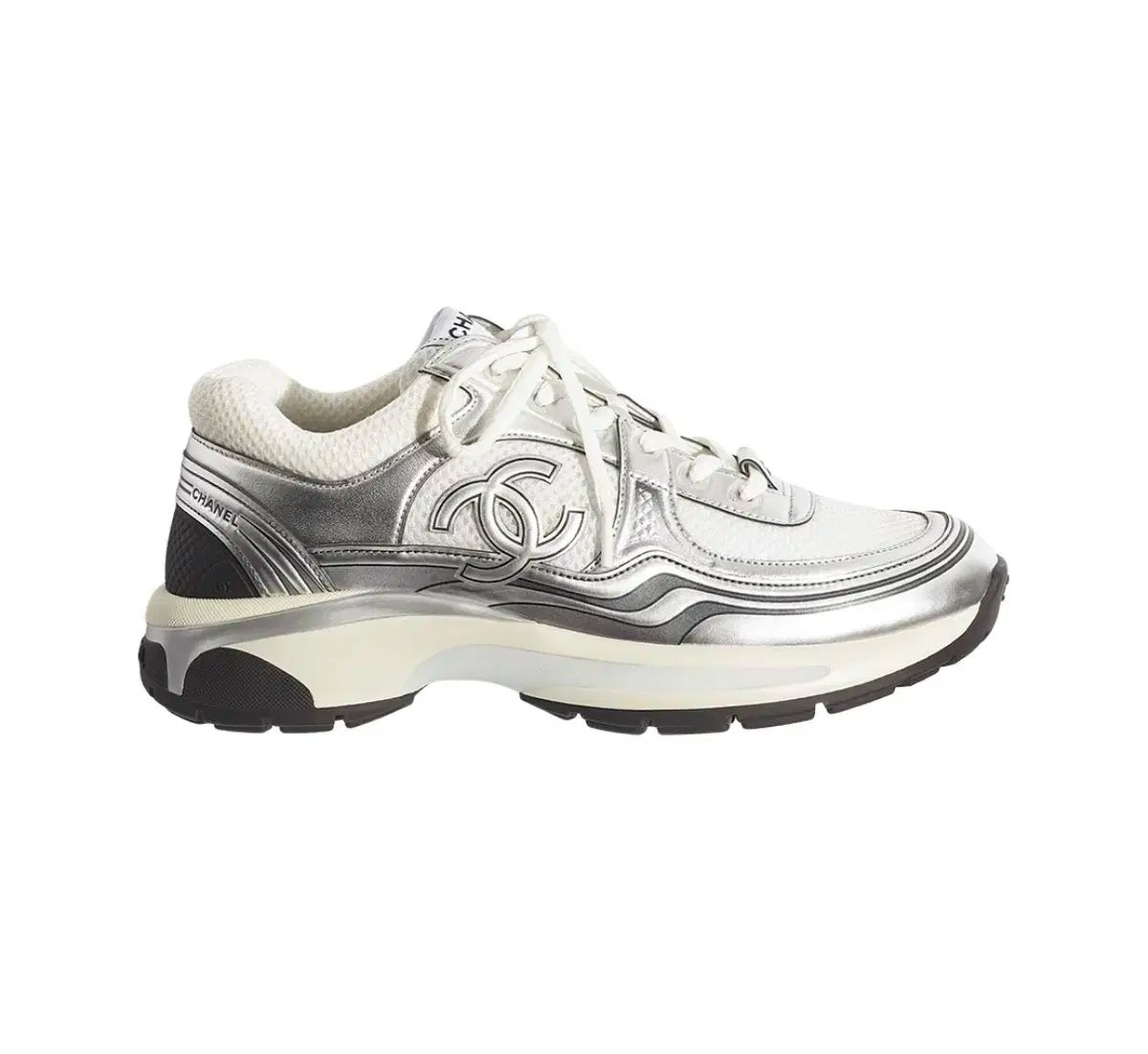 シャネル チュール フォース 白 シルバー 38