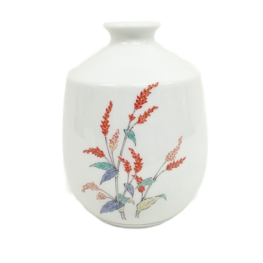 十四代 柿右衛門 ストア 錦 華文 花瓶 花器 共箱つき 美品 十四代 柿右