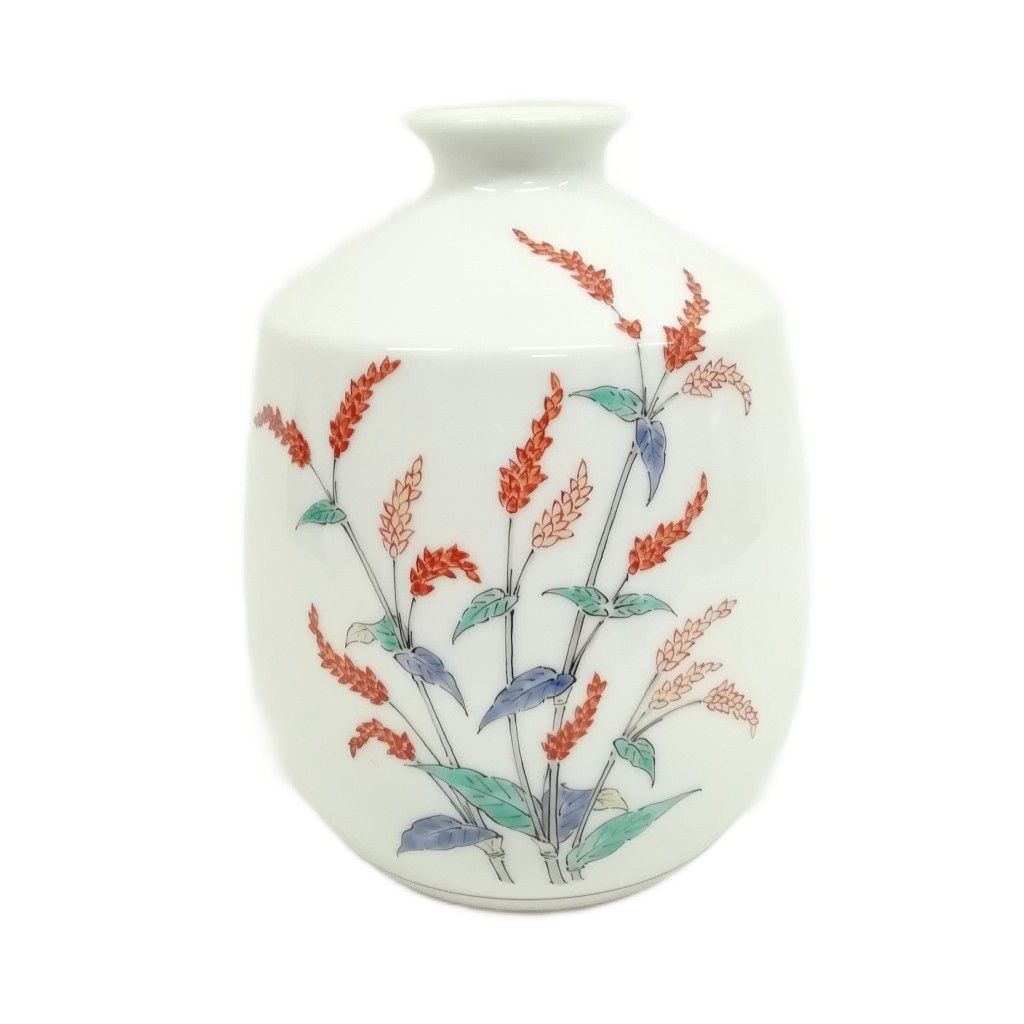 十四代 柿右衛門 ストア 錦 華文 花瓶 花器 共箱つき 美品 十四代 柿右