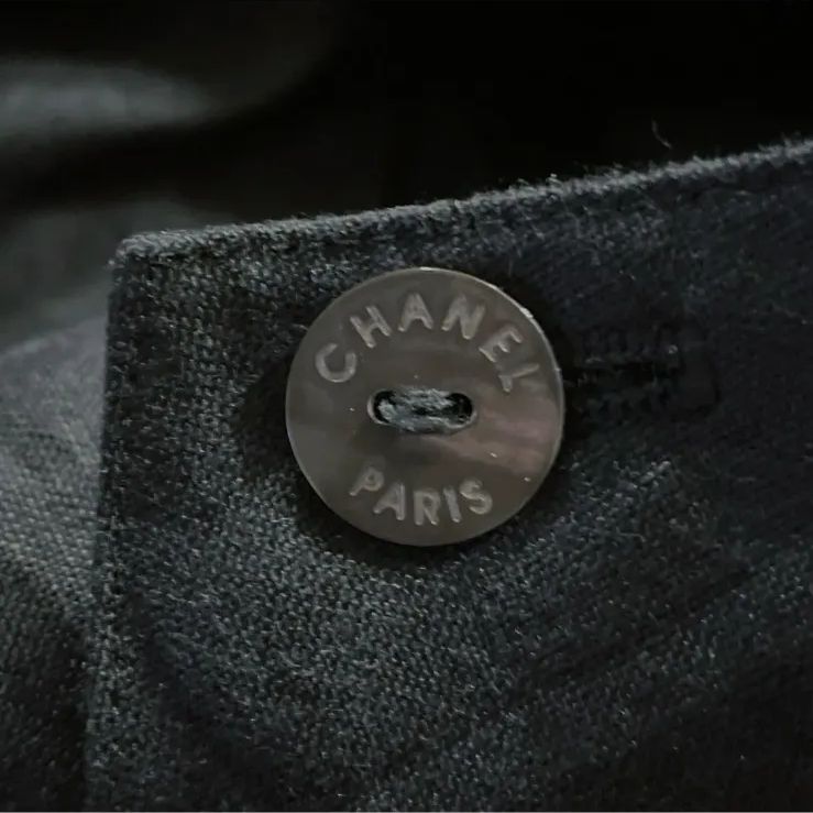 CHANEL シャネル 麻 リネン スカート 42 - メルカリ