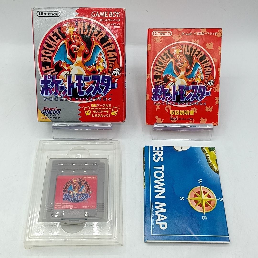 ゲームボーイ ソフト ポケットモンスター 赤 動作 済み 外箱 説明書付属 GB GBC GBA Nintendo 任天堂