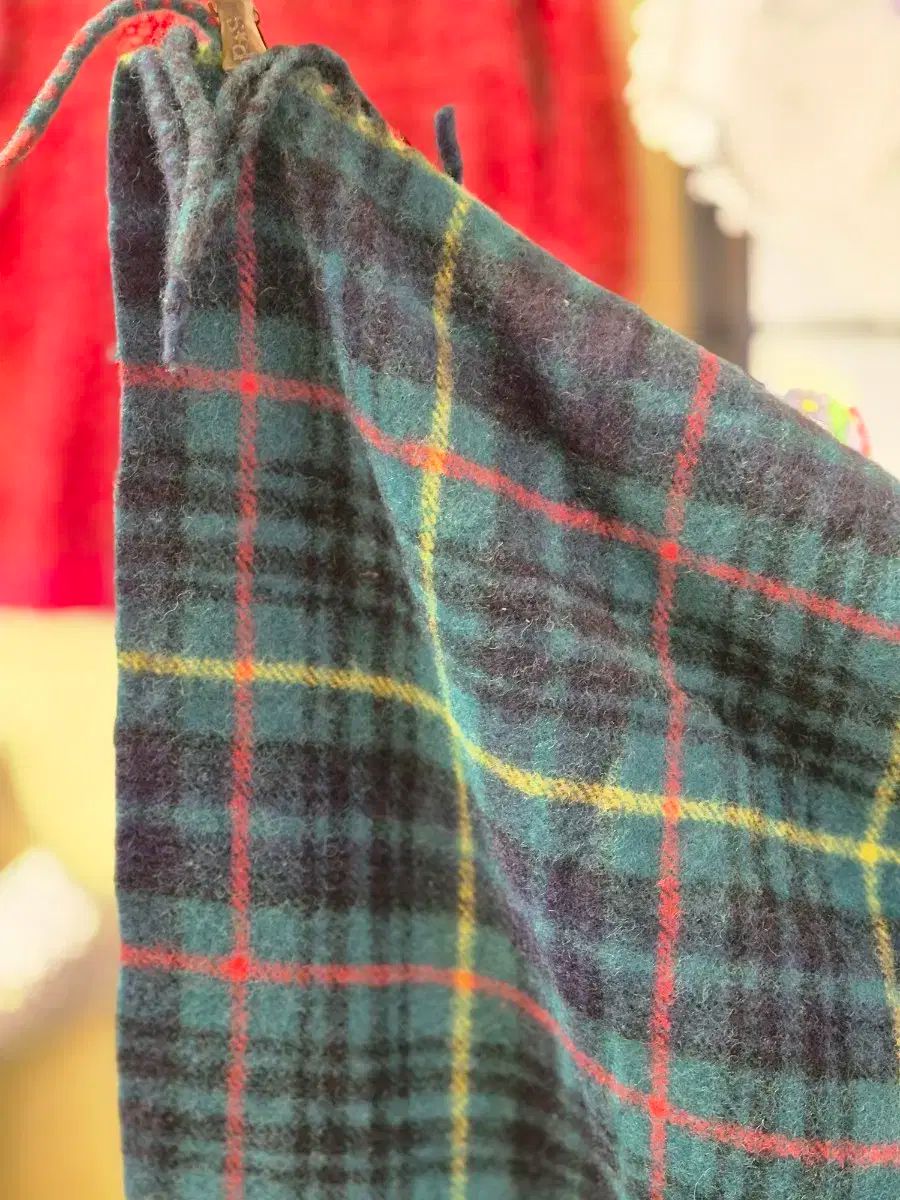 ラルフローレン グリーン タータンチェック ブランケット/マフラー