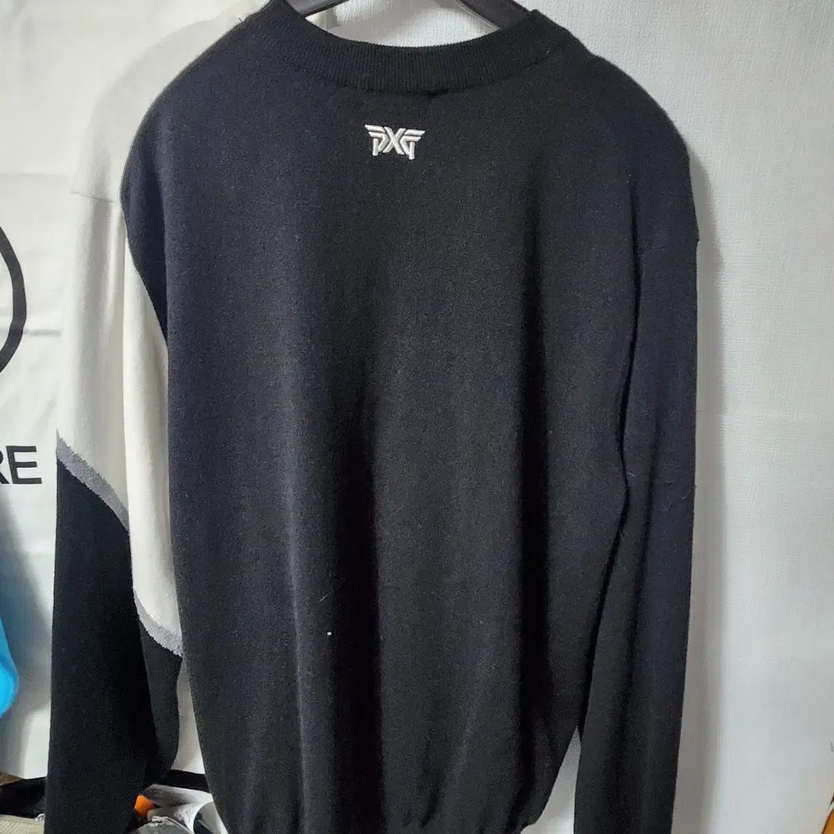 PXG メンズ ブラック バイ ダブル ウィンドブレーカー ニット XL