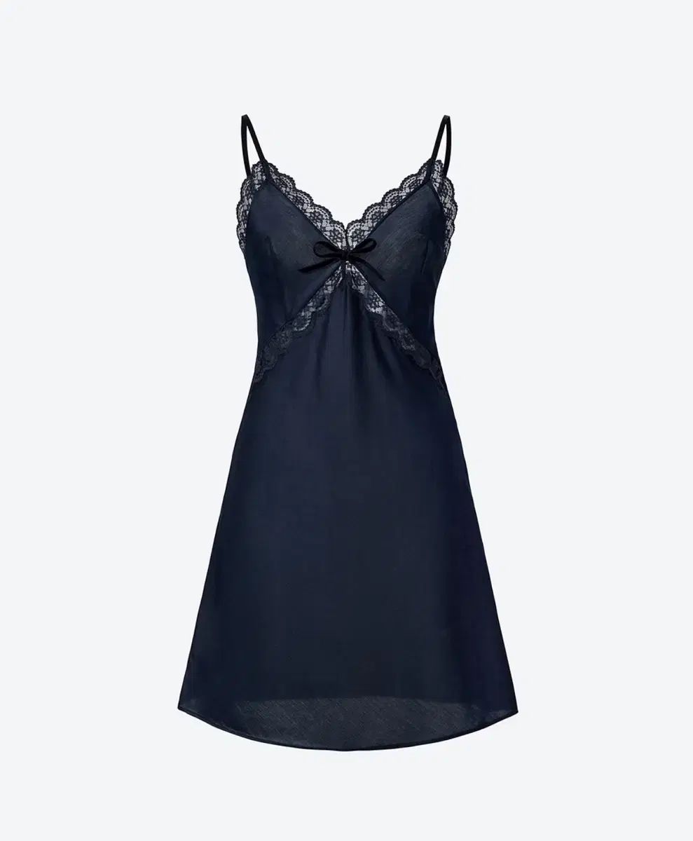 シュシュ丸のまま ネイビー レース パジャマ兼 ONE PIECE