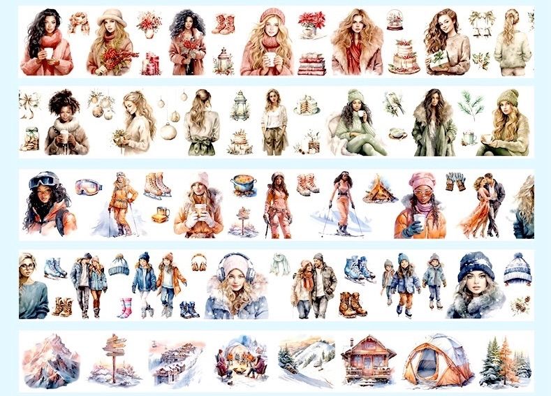 海外マスキングテープ巻売り 下的路 風景マスキングテープ人物マステ 海外マスキングテープ巻売り 風の地方 風景マスキングテープ 人物マステ