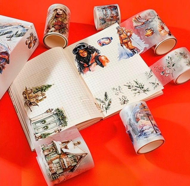 海外マスキングテープ巻売り 秋果 装飾マスキングテープ人物マステ 251110 Winter 海外マスキングテープ巻き売り 人物マスキングテープ