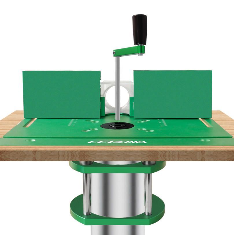 昇降台彫刻機逆さま板電木銑アルミ合金逆さま板辺取り機木工工具です