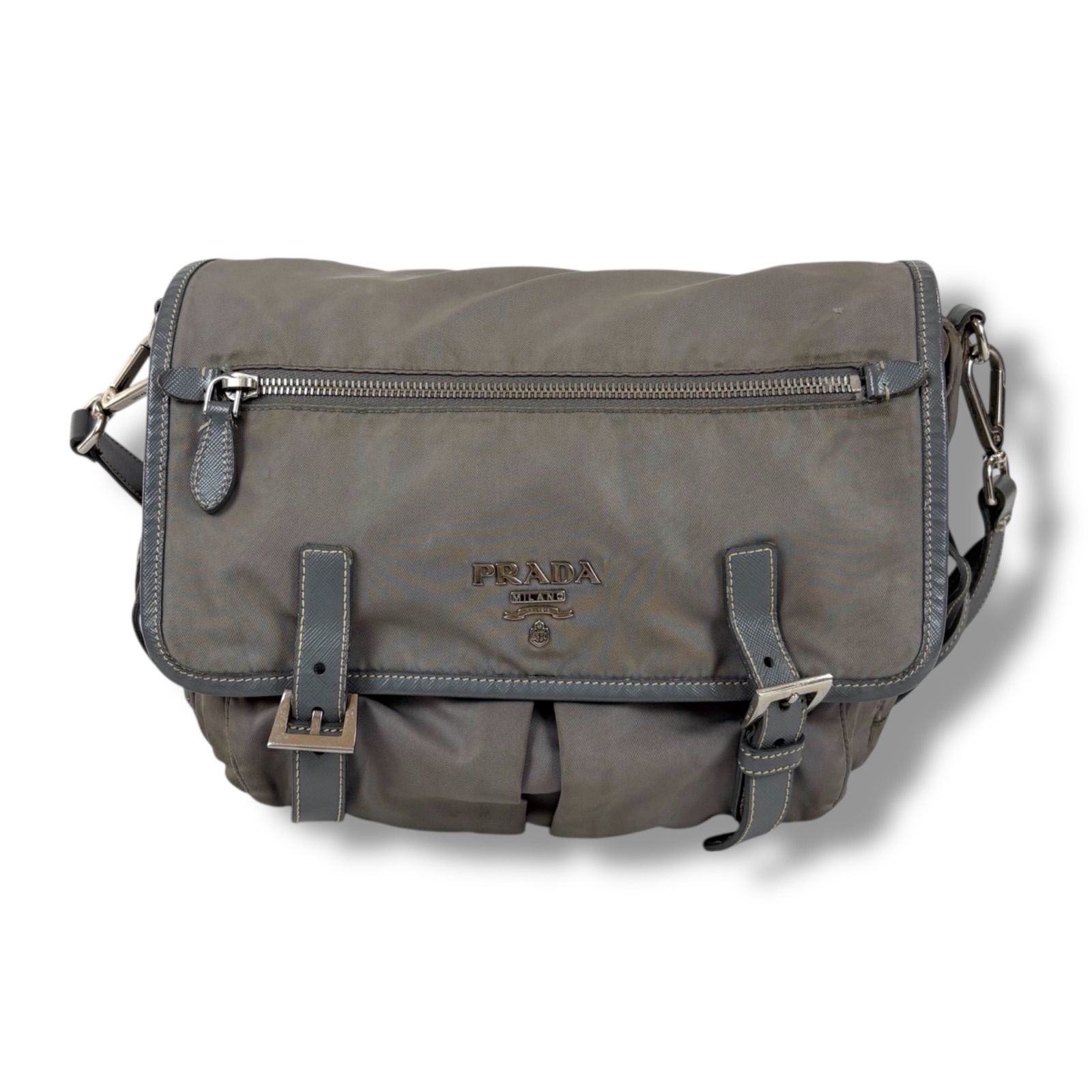 プラダ PRADA Wポケット メッセンジャーバッグ ショルダーバッグ 