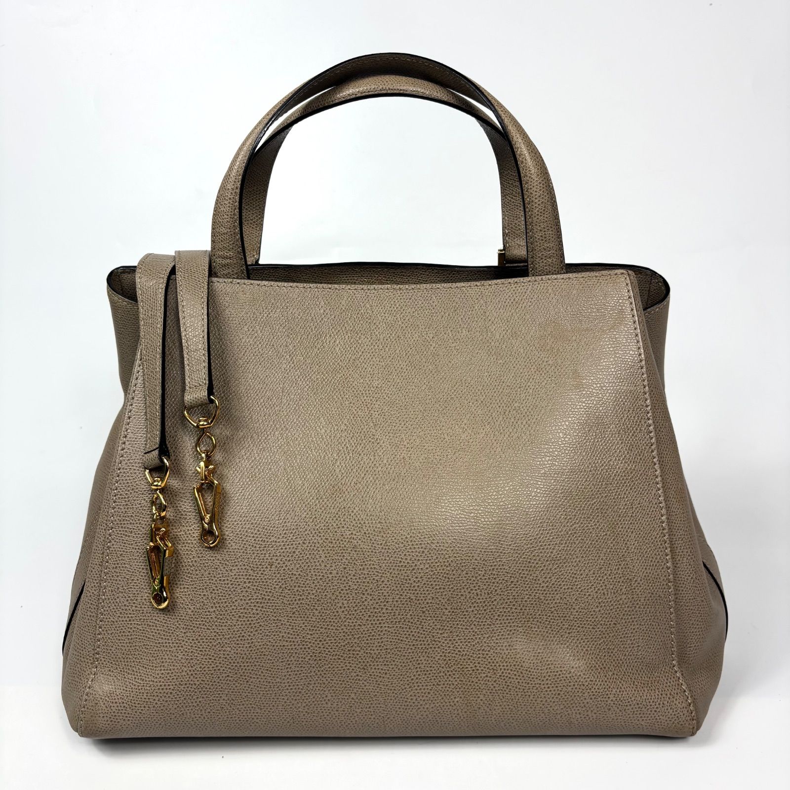 Valextla トリエンナーレ ラージ オイスターグレー ハンドバッグ Valextla トリエンナーレ ラージ オイスターグレー ハンドバッグ