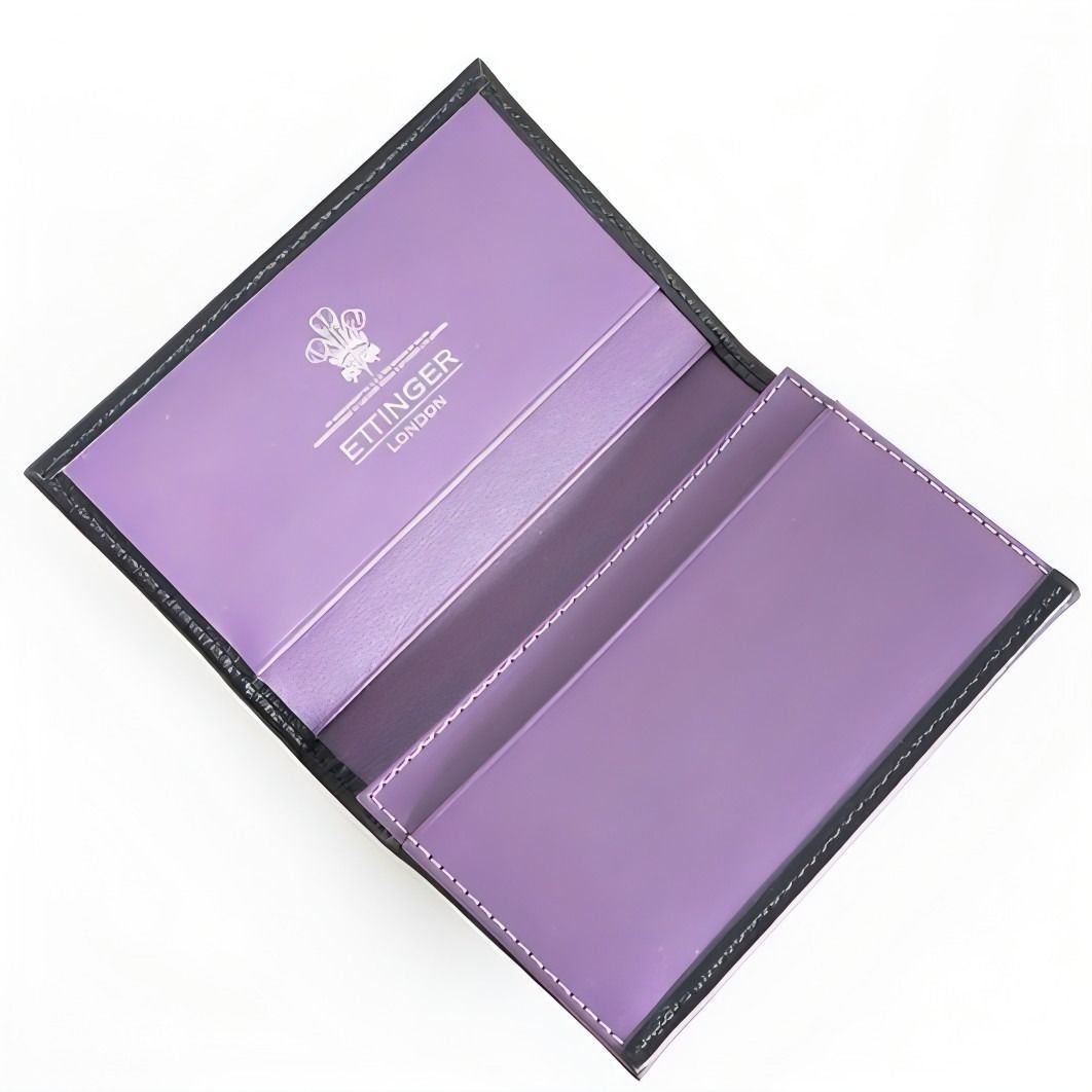 エッティンガー ETTINGER ロイヤル カードケース 名刺入れ メンズ ブラック パープル おしゃれ 記念 プレゼント ギフト