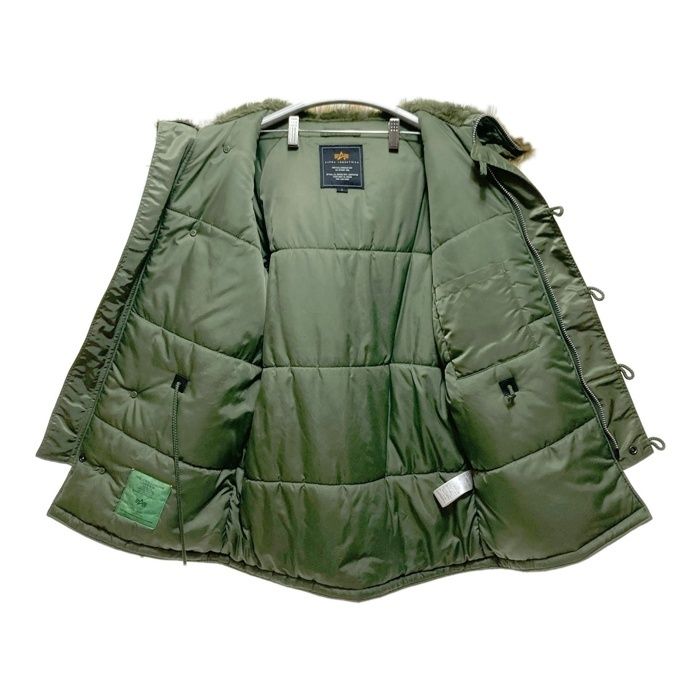 ALPHA ALPHA industries N-3B XL オリーブ 色ムラあり メンズ 大きい