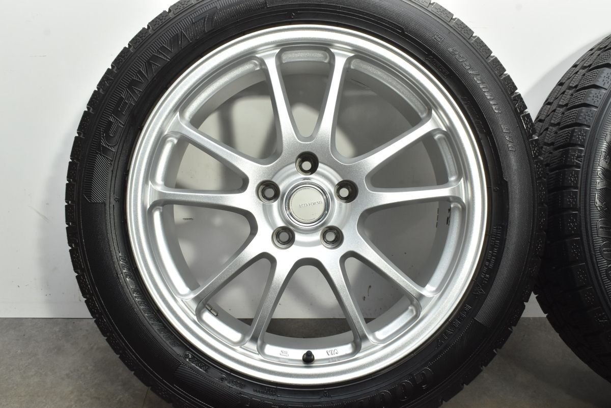  超バリ溝 ECO FORME 18 in 7 5 J 42 PCD 114 3 グッドイヤー ICE NAVI 235 50 R アルファード ヴェルファイア エルグランド 18インチ タイヤ ホイールセット
