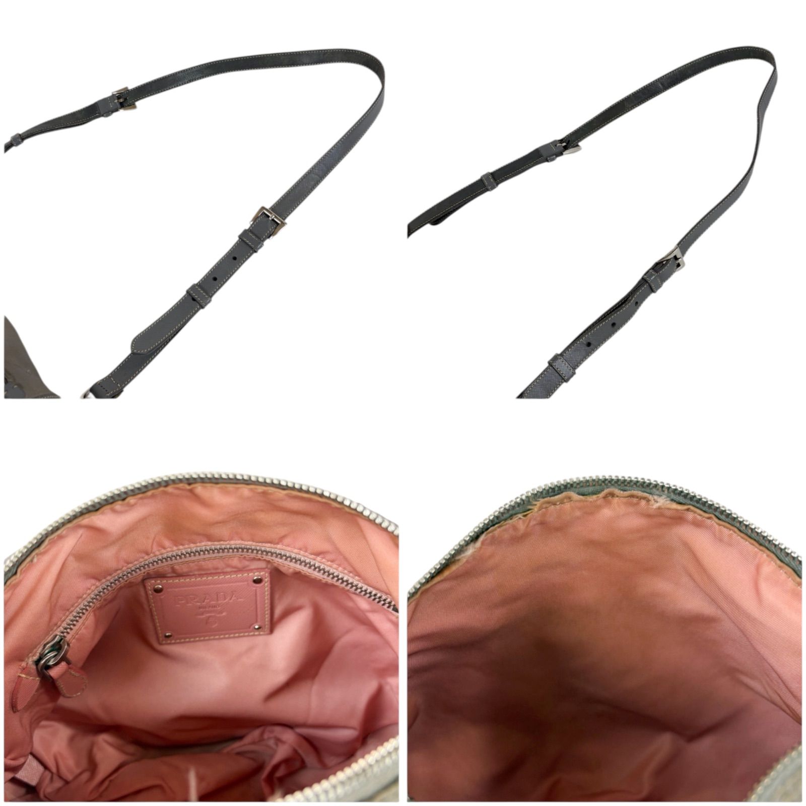 プラダ PRADA Wポケット メッセンジャーバッグ ショルダーバッグ