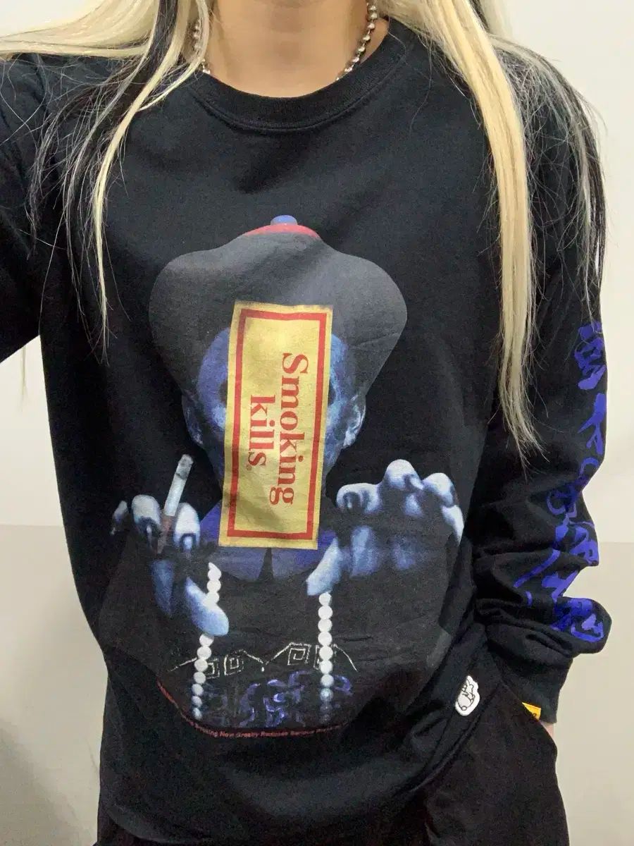 (ヴィンテージ)FR2 ファーキングラビット Smoking Kills ロングスリーブ 長袖Tシャツ