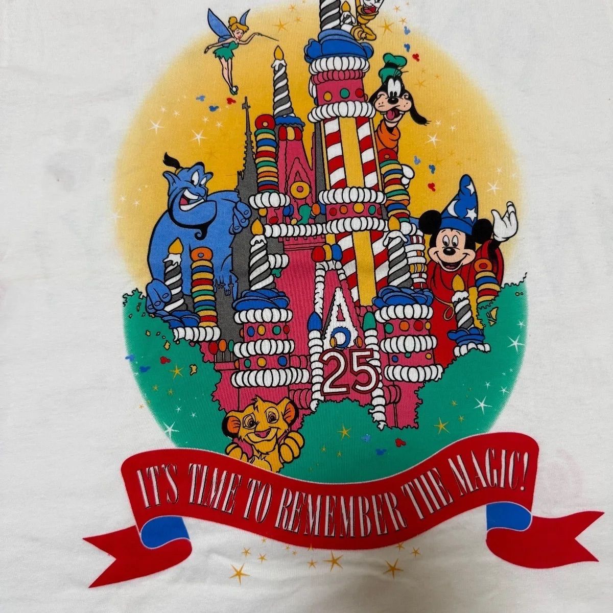 激 品 ウォルトディズニーリゾート25周年パレード リメンバー ザ マジック 記念Tシャツ WDW
