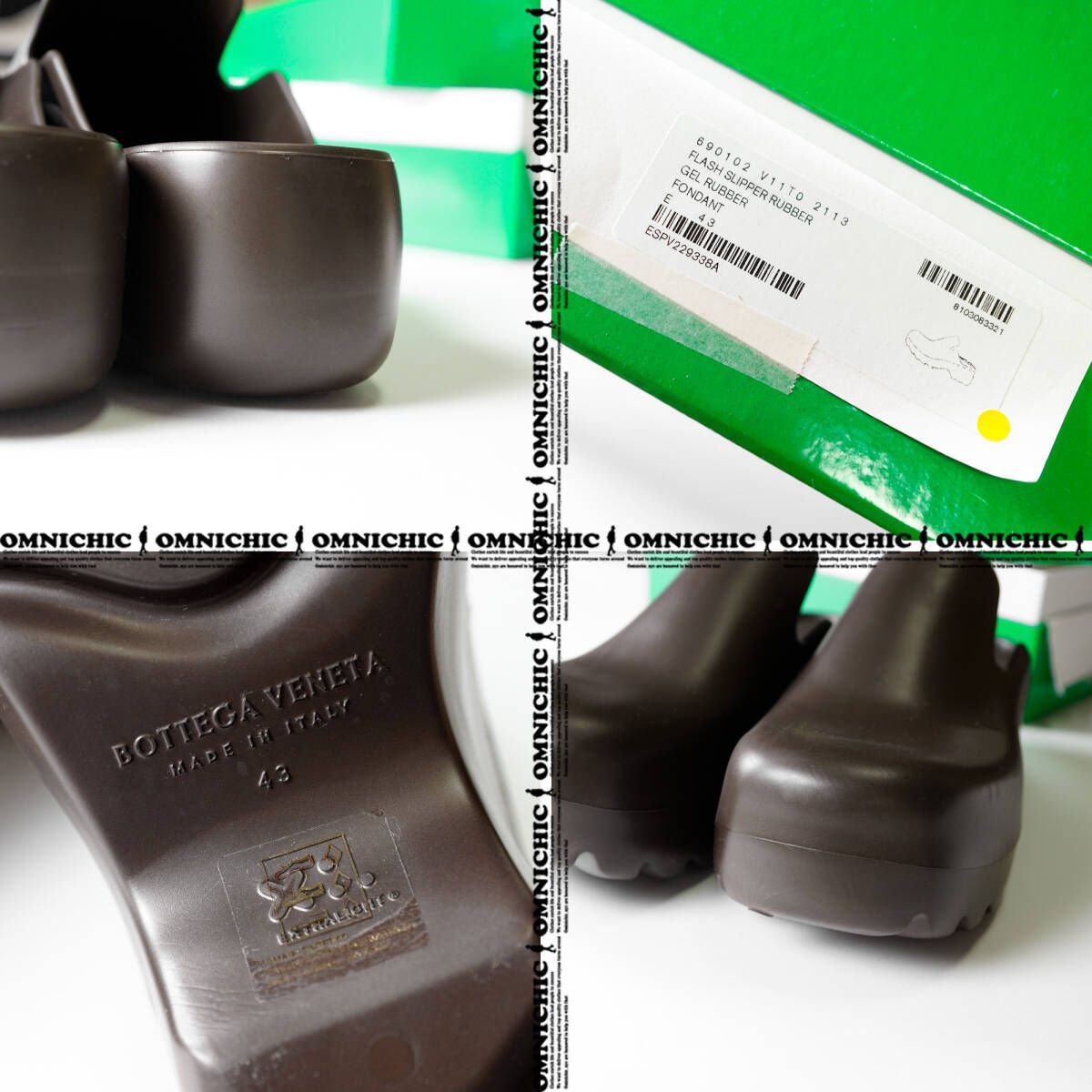 登坂広臣 さん 着用 正規8万 BOTTEGA VENETA ボッテガ ヴェネタ ラバー フラッシュ サンダル 43 28 cm FLASH RUBBER ブラウン スリッパ