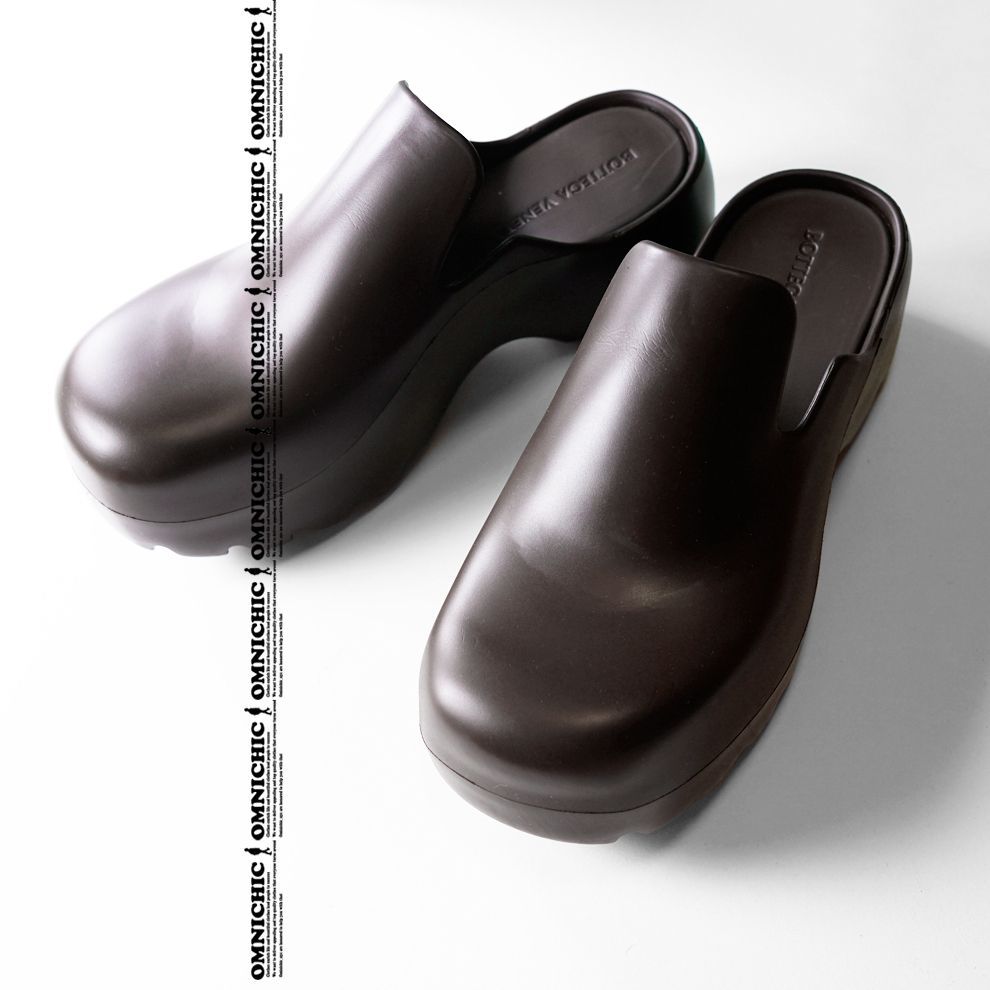 登坂広臣 さん 着用 正規8万 BOTTEGA VENETA ボッテガ ヴェネタ ラバー フラッシュ サンダル 43 28 cm FLASH RUBBER ブラウン スリッパ