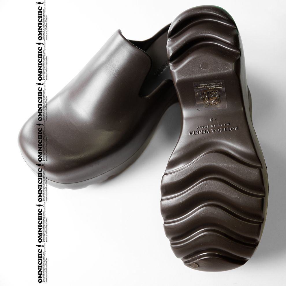 登坂広臣 さん 着用 正規8万 BOTTEGA VENETA ボッテガ ヴェネタ ラバー フラッシュ サンダル 43 28 cm FLASH RUBBER ブラウン スリッパ