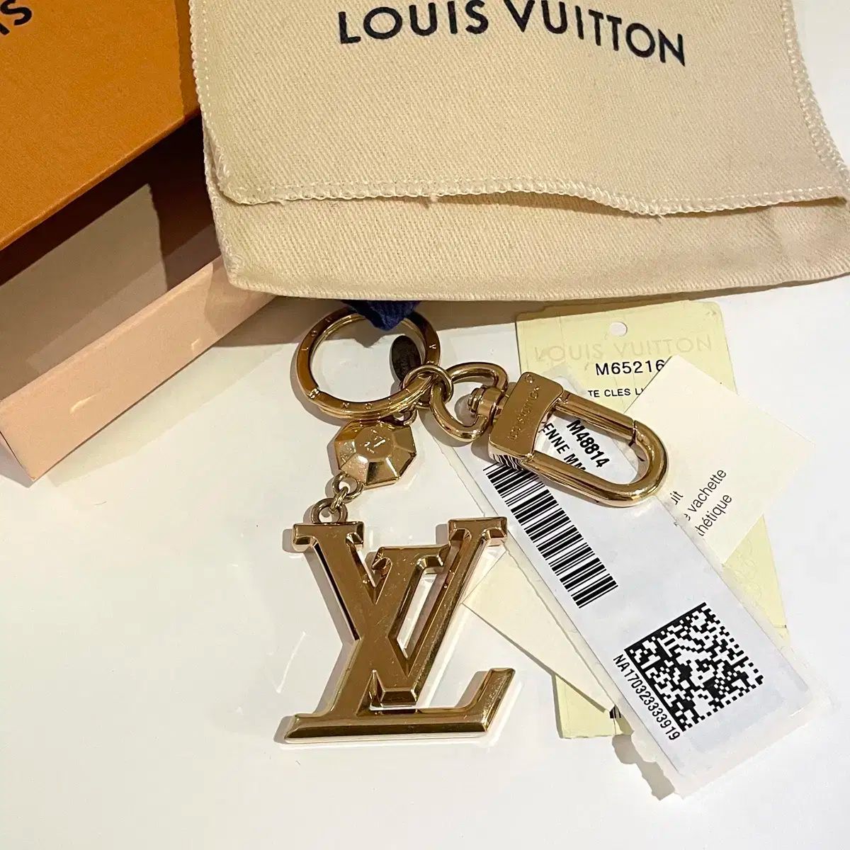 S ルイヴィトン Louis Vuitton パセット キーホルダー キーリング GOLD