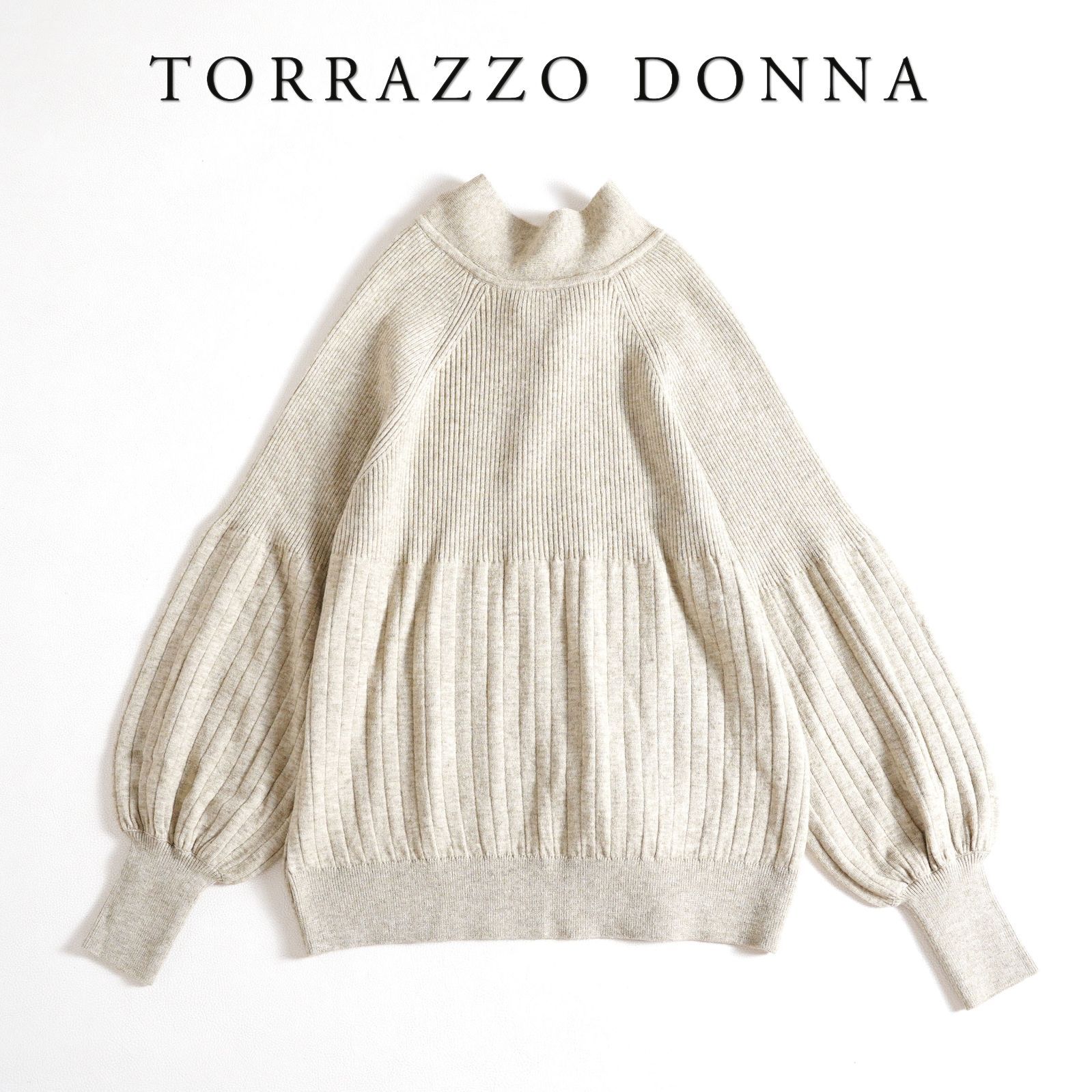 最終値下げ！　イエナ IENA TORRAZZO DONNA ボウタイリブニット イエナ ボウタイリブニット ベージュ 新品 IENA 【公式通販】
