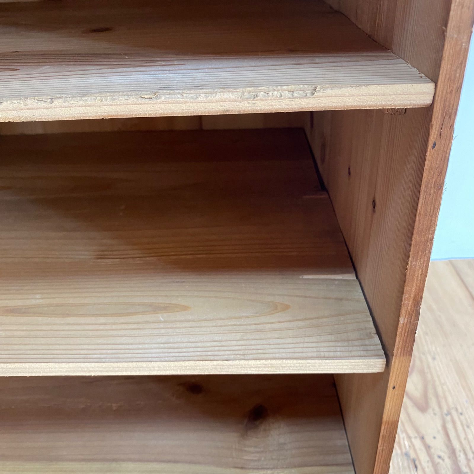 アンティーク 仕切り棚 チェスト 食器棚 書類棚 無垢材 無塗装