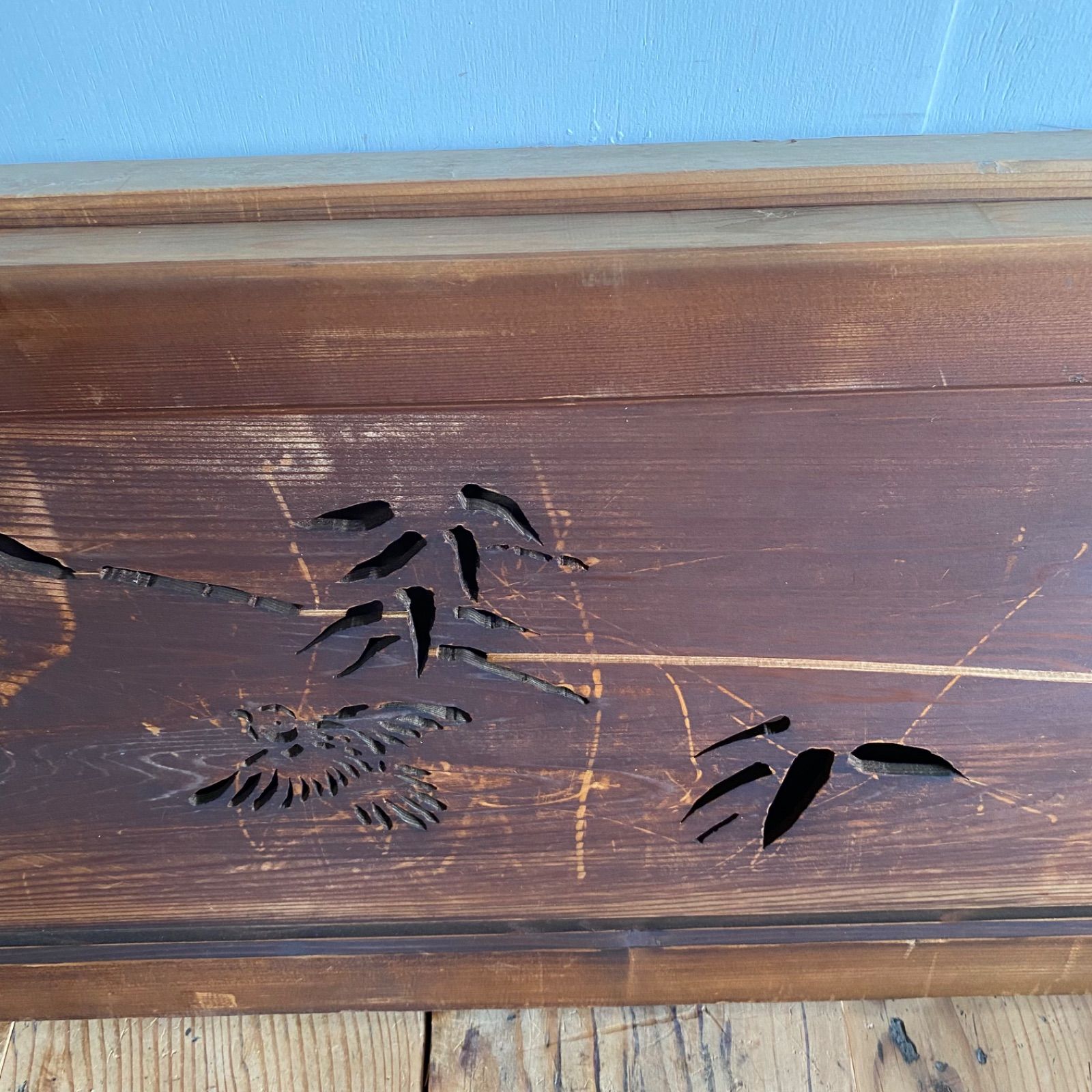 4枚セット アンティーク 欄間 木彫り 古建具 古民家 リノベーション