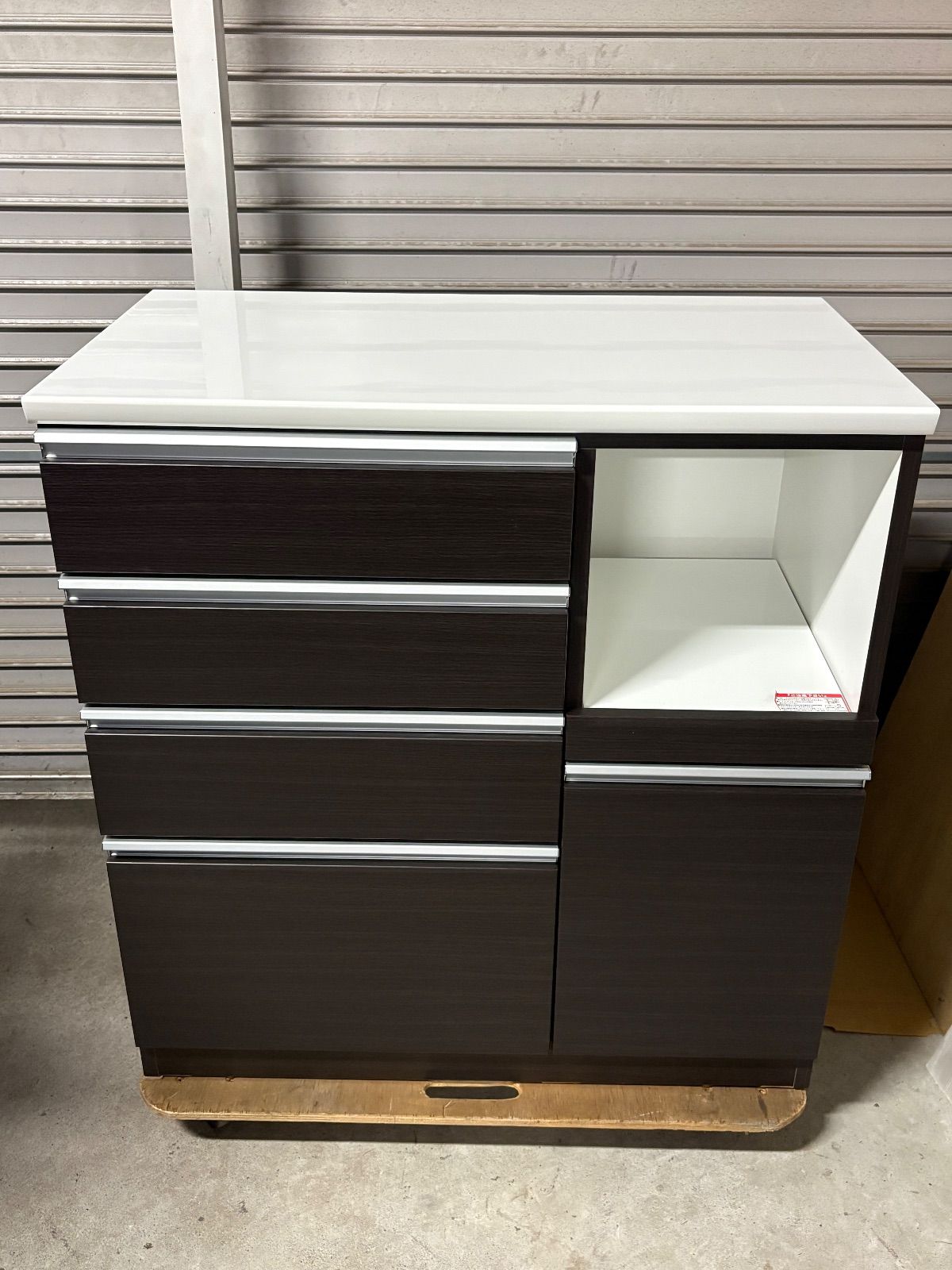 GL 201 山口県下松市より キッチンカウンター ニトリ 幅90 cm レジューム90 QH-R DBR