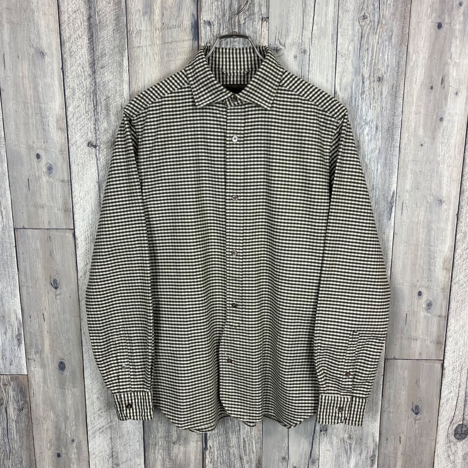 Nigel Cabourn ナイジェルケーボン 長袖 チェック オフィサーズ シャツ メンズ 50 サイズ