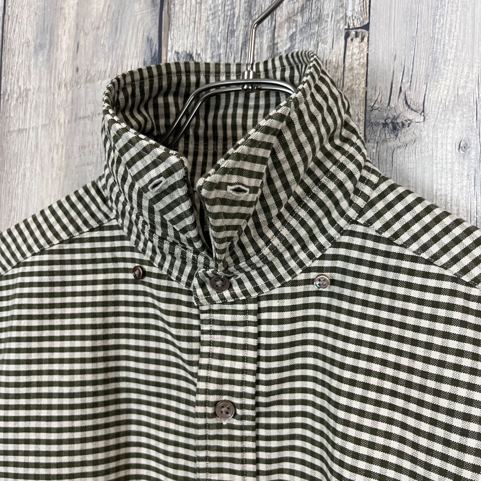 Nigel Cabourn ナイジェルケーボン 長袖 チェック オフィサーズ シャツ 